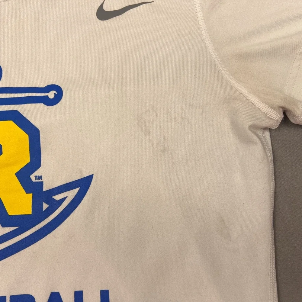 Nike Rollins College Tars Basketball T Shirt Ladies Large Dri-Fit White Tee